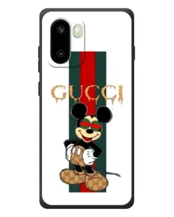 Чехол для OnePlus 15R с картинкой «Микки Маус Gucci — полосы»