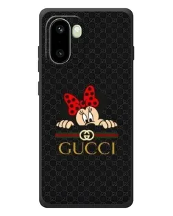Чехол для OnePlus 15R с картинкой «Минни Маус Gucci — черный»