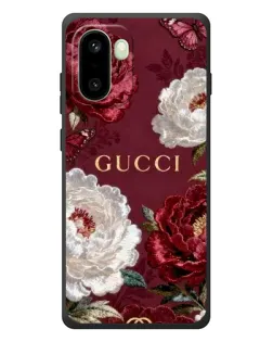 Чохол для OnePlus 15R з картинкою «Gucci — бордові троянди»