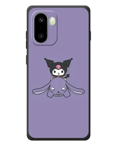 Чохол для OnePlus 15R з картинкою «Kuromi на ліловому фоні»