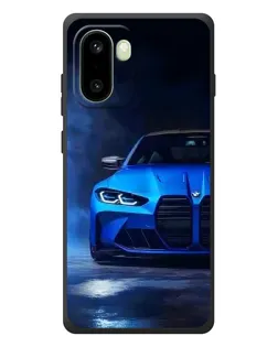 Чехол для OnePlus 15R с картинкой «Голубая BMW M4»