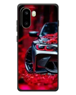 Чехол для OnePlus 15R с картинкой «Спортивная BMW и цветы»