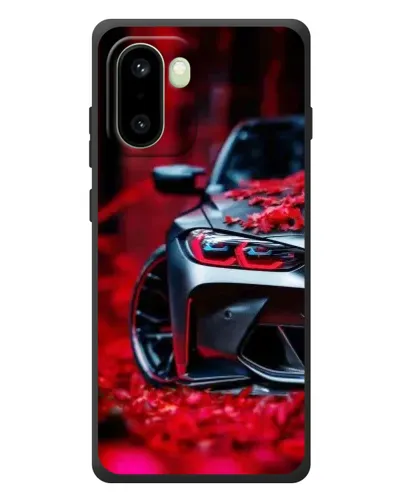 Чехол для OnePlus 15R с картинкой «Спортивная BMW и цветы»