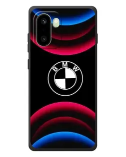 Чехол для OnePlus 15R с картинкой «Логотип BMW и неоновые дуги»