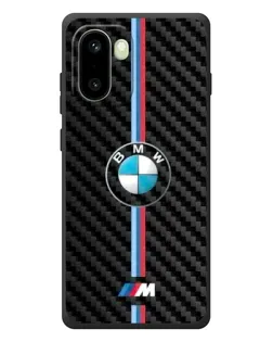 Чехол для OnePlus 15R с картинкой «Эмблема BMW и карбон»