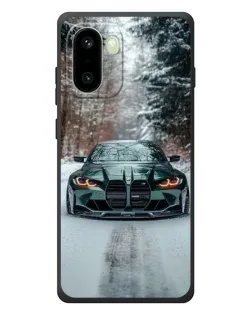Чехол для OnePlus 15R с картинкой «BMW в зимнем лесу»