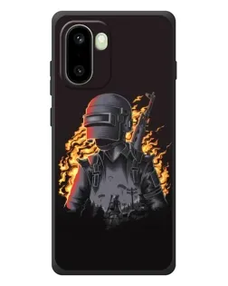 Чехол для OnePlus 15R с картинкой «PUBG — огненный силуэт»