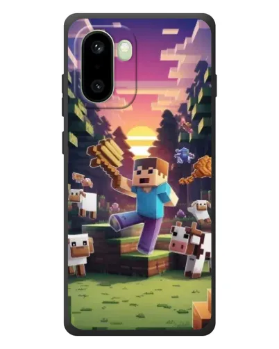 Чехол для OnePlus 15R с картинкой «Стив на ферме»