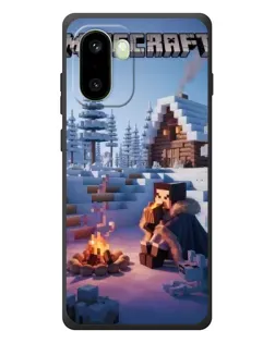 Чехол для OnePlus 15R с картинкой «Зимний Minecraft»