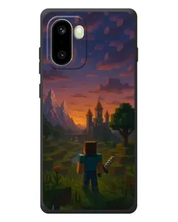 Чехол для OnePlus 15R с картинкой «Стив у башни»