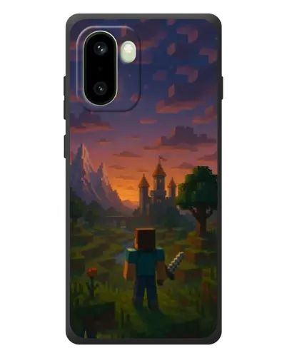 Чехол для OnePlus 15R с картинкой «Стив у башни»