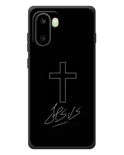 Чехол для OnePlus 15R с картинкой «Графический крест Jesus»