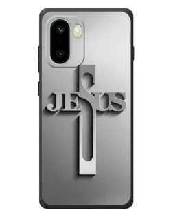 Чехол для OnePlus 15R с картинкой «Металлический крест Jesus»