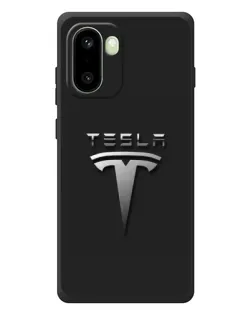 Чехол для OnePlus 15R с картинкой «Стальной логотип Tesla»