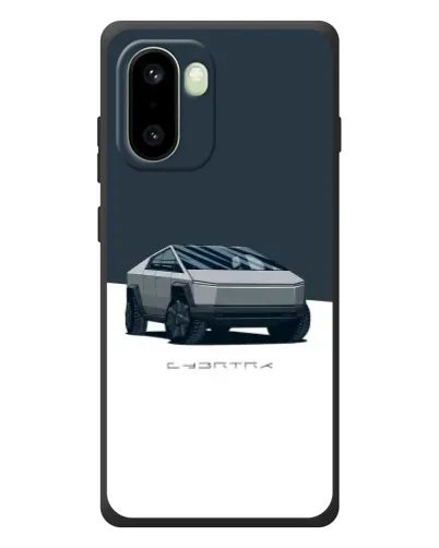 Чехол для OnePlus 15R с картинкой «Серебристый Cybertruck Tesla»