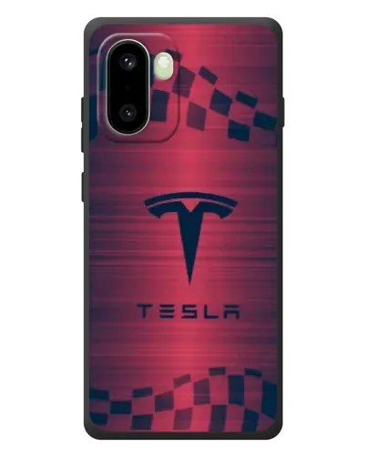 Чехол для OnePlus 15R с картинкой «Тесла красный карбон»