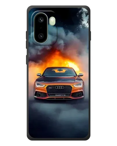 Чохол для OnePlus 15R з картинкою «Audi у вогняному диму»