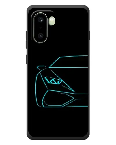 Чехол для OnePlus 15R с картинкой «Голубой силуэт Lamborghini»