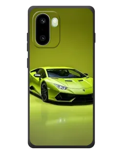 Чехол для OnePlus 15R с картинкой «Салатовый Lamborghini Huracan»