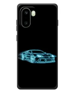 Чехол для OnePlus 15R с картинкой «Неоновый контур Lamborghini»