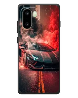 Чехол для OnePlus 15R с картинкой «Lamborghini красный дым»