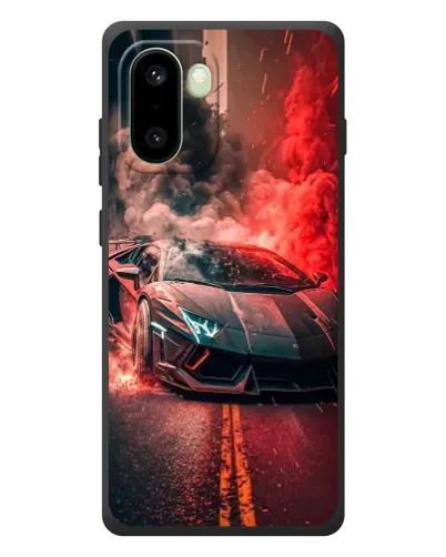 Чехол для OnePlus 15R с картинкой «Lamborghini красный дым»