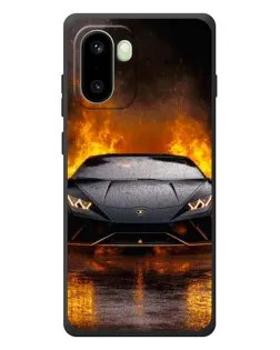 Чехол для OnePlus 15R с картинкой «Lamborghini в огне»