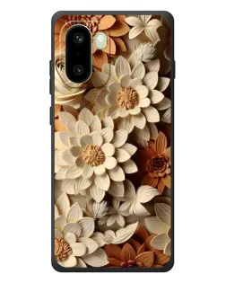 Чохол для OnePlus 15R з картинкою «Бежевий флористичний декор»