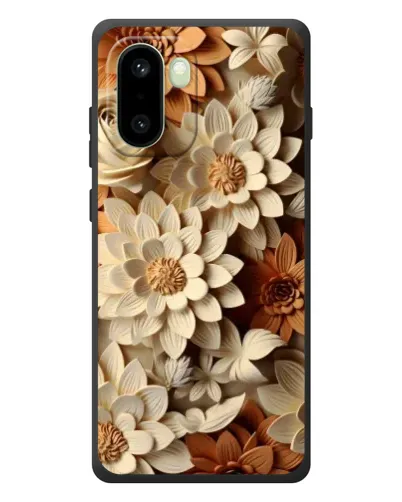 Чохол для OnePlus 15R з картинкою «Бежевий флористичний декор»