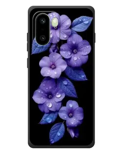 Чохол для OnePlus 15R з картинкою «Фіолетові квіти з росою»