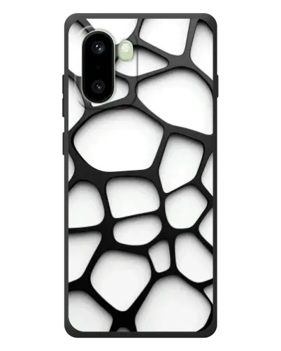 Чохол для OnePlus 15R з картинкою «Біла об'ємна сітка»