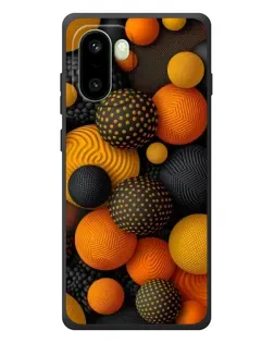Чохол для OnePlus 15R з картинкою «Об'ємні помаранчеві сфери»