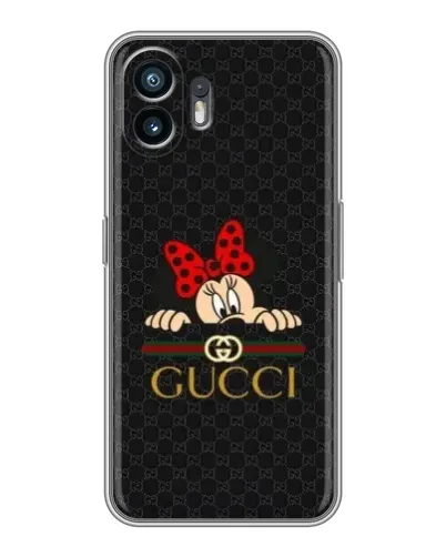 Чохол для OnePlus 15T з картинкою «Мінні Маус Gucci — чорний»