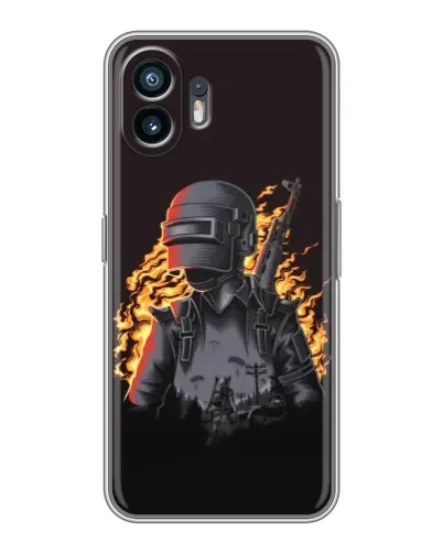 Чохол для OnePlus 15T з картинкою «PUBG — вогняний силует»