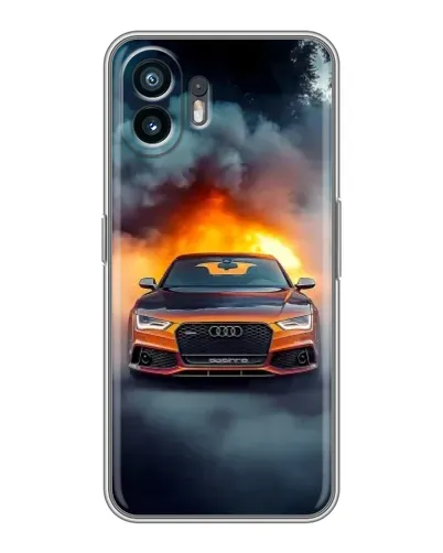 Чохол для OnePlus 15T з картинкою «Audi у вогняному диму»