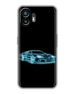Чохол для OnePlus 15T з картинкою «Неоновий контур Lamborghini»