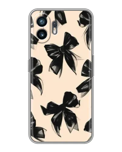 Чохол для OnePlus 15T з картинкою «Патерн чорні банти» Чохол для OnePlus 15T з картинкою «Патерн чорні банти»
