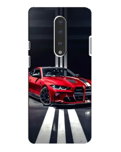 Чехол для OnePlus 7 Pro с картинкой «Красная BMW на дороге»