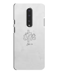 Чехол для OnePlus 7 Pro с картинкой «Иоанна 3:16 Крест»