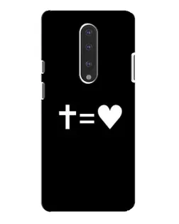 Чехол для OnePlus 7 Pro с картинкой «Крест и Сердце»