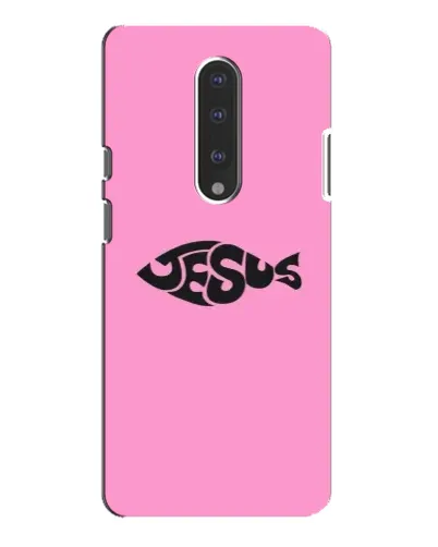 Чехол для OnePlus 7 Pro с картинкой «Розовый символ  Jesus»