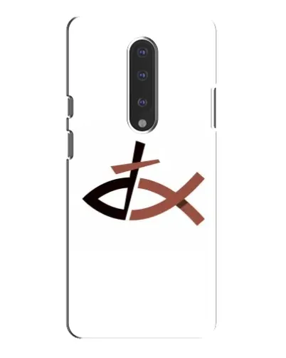 Чехол для OnePlus 7 Pro с картинкой «Рыба и крест»