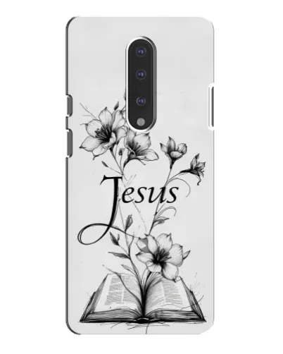 Чехол для OnePlus 7 Pro с картинкой «Цветы и Библия»