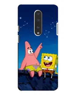 Чехол для OnePlus 7 Pro с картинкой «Губка Боб и Патрик ночью»
