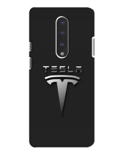 Чехол для OnePlus 7 Pro с картинкой «Стальной логотип Tesla»
