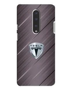Чехол для OnePlus 7 Pro с картинкой «Металлическая текстура Tesla»