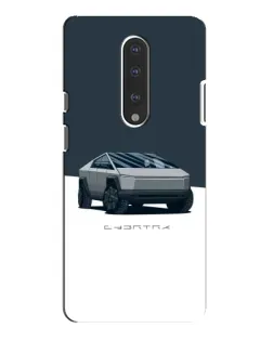 Чехол для OnePlus 7 Pro с картинкой «Серебристый Cybertruck Tesla»