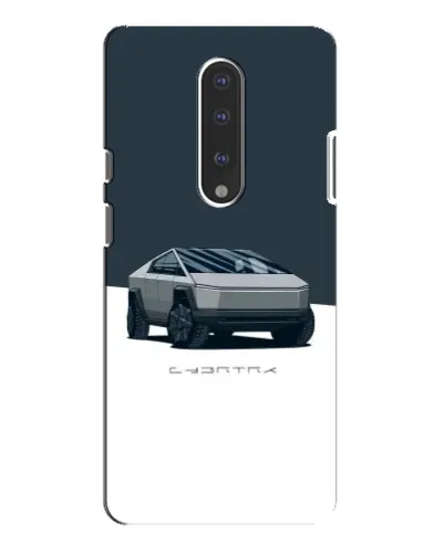 Чехол для OnePlus 7 Pro с картинкой «Серебристый Cybertruck Tesla»