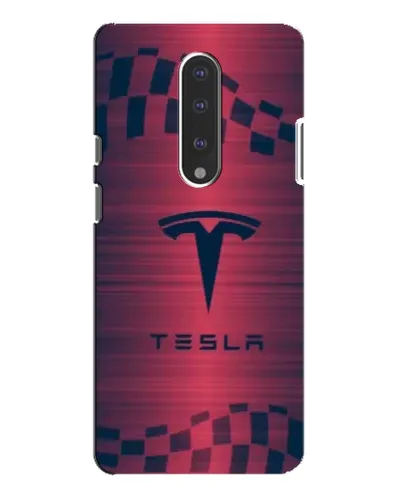 Чехол для OnePlus 7 Pro с картинкой «Тесла красный карбон»
