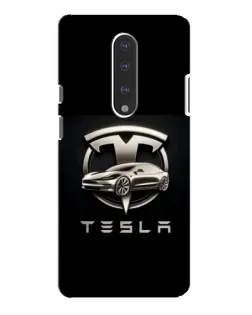 Чехол для OnePlus 7 Pro с картинкой «Tesla — серебристое авто»
